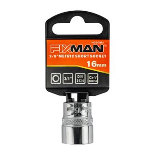 FIXMAN 3/8 Inch Drive Metric Short Socket 16mm